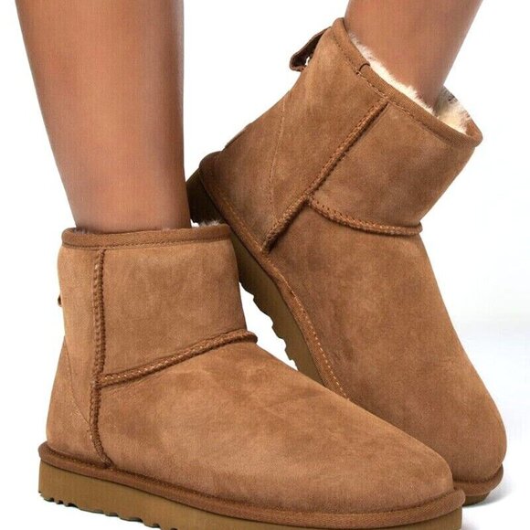 ugg Classic Mini II Ankle Boot in Chestnut 🤎 Size 9 - Picture 2 of 12